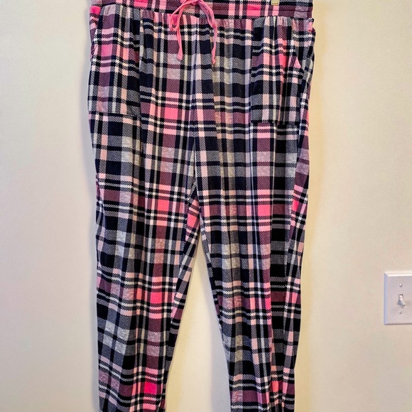 Pink and Navy warm Fleece PJ Set NWOT - Picture 2 of 8